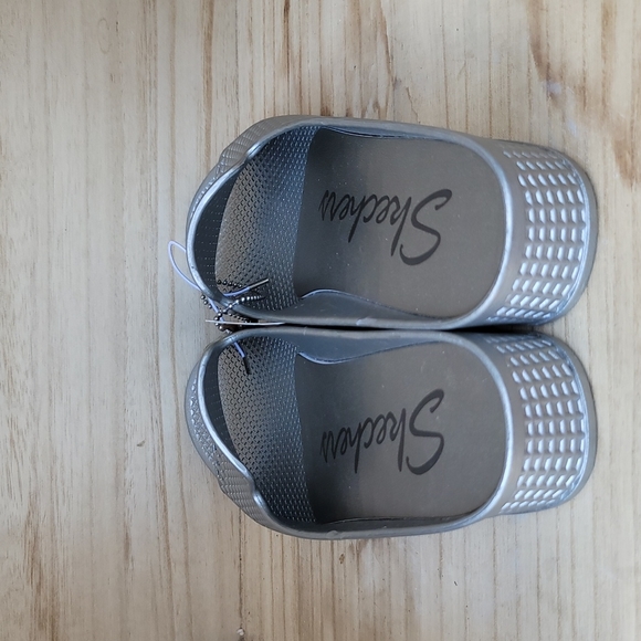 Skechers Plastic Waffle Design Open Toe Wedges - Picture 6 of 8